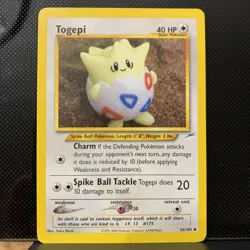 Togepi Neo Destiny Regular Card 56/105 Yuki Morii NM/LP Pokemon TCG - Image 1