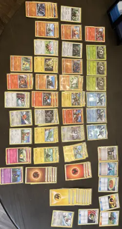 2016 POKEMON TCG 2017 Pokemon 76 Card lot 6 Holo cards all sleeved - Image 1