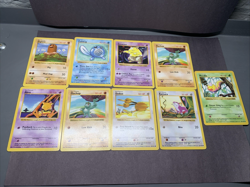 Pokemon TCG Base Set Shadowless Lot of 9 Cards All Commons WOTC VTG 1999 - Image 1