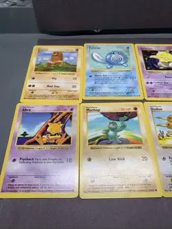 Pokemon TCG Base Set Shadowless Lot of 9 Cards All Commons WOTC VTG 1999 - Image 2