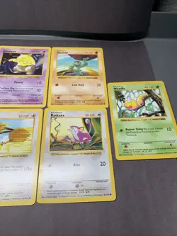 Pokemon TCG Base Set Shadowless Lot of 9 Cards All Commons WOTC VTG 1999 - Image 4