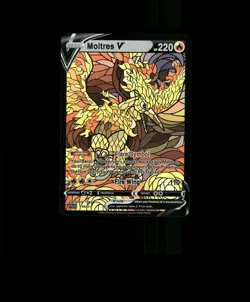 FAN-ART READ DESCRIPTION BELOW HOLO MOLTRES Card Stained Glass Pokemon Card p1 - Image 1