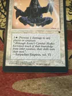 Mtg Magic Fallen Empires Combat Medic Misprint Error Miscut Front Card - Image 2