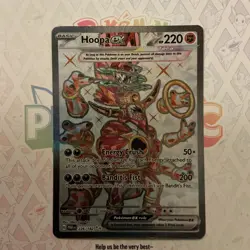 Pokemon TCG SV04 Paradox Rift Hoopa EX Full Art Card 226/182 English Edition - Image 1