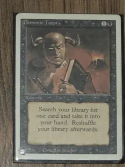 Demonic Tutor Revised Edition MTG Regular Excellent/Near Mint Condition - Image 1