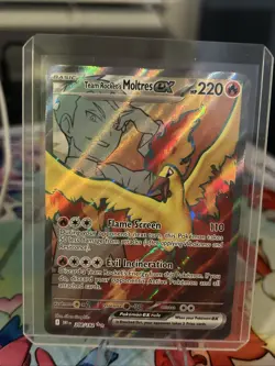 Pokemon TCG Team Rockets Moltres EX Destined Rivals 208/182 NearMint Condition - Image 1