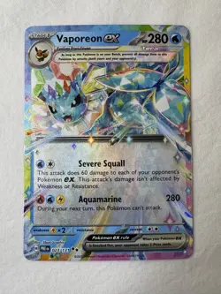 ENG Pokemon TCG - Vaporeon EX (023/131) DOUBLE RARE NM/M Pack Fresh - Image 2