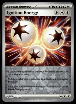 IGNITION ENERGY - 086/086 Uncommon White Flare Pokemon Reverse Holo NM - Image 1