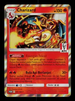 Pokemon Card Charizard KFC 181/SM-P Sun & Moon Promo Indonesian Holo NM 2020 - Image 1