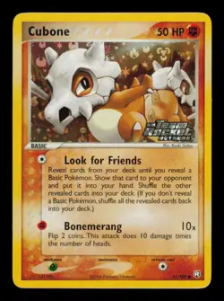 Pokemon Card Cubone 51/109 ex Team Rocket Returns Reverse Holo Foil NM 2004 - Image 1