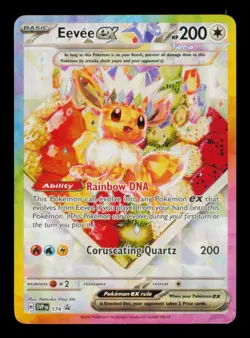 Pokemon Card Eevee ex 174 SVP Black Star Promo Full Art NM SIR 2025 - Image 1