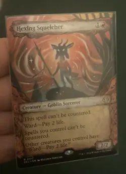 Magic the Gathering MTG Hexing Squelcher x1 Rare Showcase Card NM/M Eclipsed - Image 1