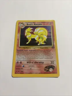 Brock’s Ninetales Holo Rare 3/132 Gym Challenge 2000 WOTC Vintage Pokemon Card - Image 1