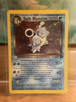 Pokemon TCG Dark Blastoise Holo Rare Card 3/82 LP Condition - Image 1