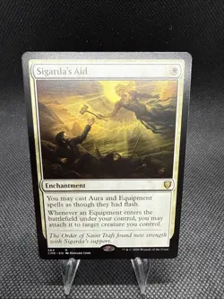 Mtg Sigarda's Aid NM/M Commander Legends #384 Magic Card Rare - Image 1