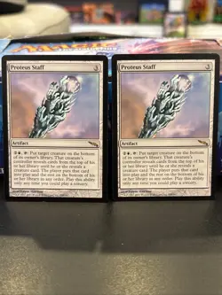 2x Proteus Staff LP Light Play Mirrodin Mtg Artifact Rare - Image 1
