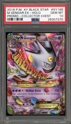 Pokemon M Gengar EX Collector Chest Black Star Holo Promo XY166 PSA 10 Gem Mint - Image 1