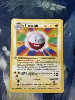 Electrode 21/102 1st Edition Shadowless Rare English Base Set Pokemon TCG HP - Image 1
