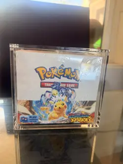 Pokemon TCG: Surging Sparks Booster Box-Sealed Acrylic Case- Perfect Condition - Image 1
