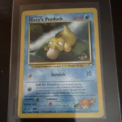 Pokemon Misty's Psyduck 54/132 Gym Heroes Uncommon Regular 50HP WOTC English - Image 1