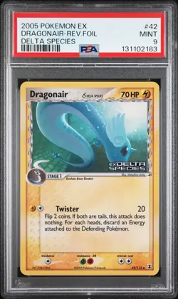 2005 POKEMON EX DELTA SPECIES #42 DRAGONAIR-REVERSE FOIL PSA 9 - Image 1