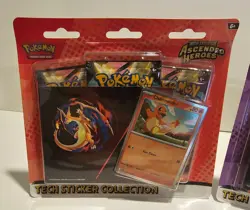 Pokemon Ascended Heroes Tech Sticker 3-Pack Set Charmander/Gastly ME02.5 SEALED! - Image 2