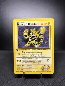 Pokemon TCG Lt. Surge's Electabuzz Gym Heroes 27/132 1st Edition Rare - Image 1