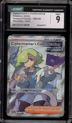 Pokemon Ciphermaniac's Codebreaking Temporal Forces Ultra Rare #198 CGC 9 Mint - Image 1