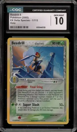 Pokemon Beedrill EX Delta Species Holo Rare #1 CGC 10 Gem Mint - Image 1