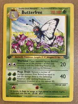 Pokemon TCG Butterfree 33/64 Jungle 1st Edition - Image 1