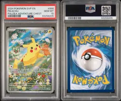 2024 POKEMON SVP EN-SV BLACK STAR PROMO PALDEA ADVENTURE CHEST PIKACHU PSA 10 - Image 3
