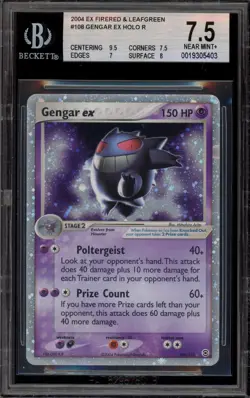 Pokemon Gengar ex EX Fire Red & Leaf Green Holo Ultra Rare #108 BGS 7.5 - Image 1