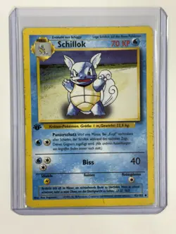 SCHILLOK (WARTORTLE) 42/102 POKEMON GERMAN 1ST FIRST EDITION BASE SET - HP - Image 1