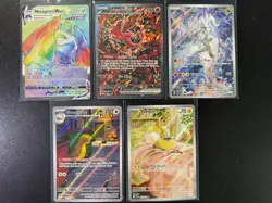 Pokemon Lot of 5 Illustration & Art/Ultra Rare Metagross, N’s Reshiram, Oricorio - Image 1