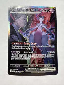 Pokemon TCG Team Rockets Mewtwo EX Special Illustration Destined Rivals 231/182 - Image 1
