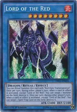 Lord of the Red-Secret Rare - 1st Edition - DRL2-EN016 - Dragons of Legend 2 ... - Image 1
