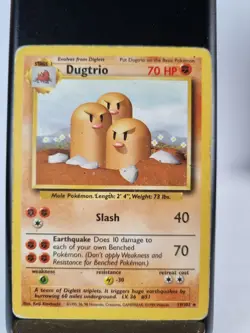 Dugtrio 19/102 Pokemon Card Original Base Set Gamefreak 1999 Wizards WOTC 2 - Image 1