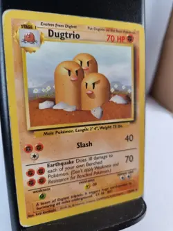 Dugtrio 19/102 Pokemon Card Original Base Set Gamefreak 1999 Wizards WOTC 2 - Image 3