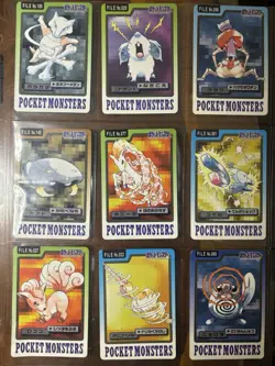 9 Bandai Carddass Vintage Pokemon Cards 1990s Japanese TCG - Image 1
