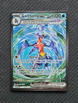 Pokemon TCG Garchomp EX Illustration Rare Card 245/182 Sv04: Paradox Rift - Image 1