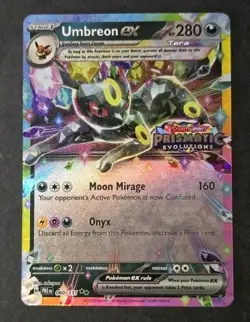 Pokemon TCG Prismatic Evolutions Umbreon EX Card 060/131 Stamped Promo - Image 1