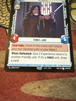 Star Wars Unlimited Spark Of Rebellion Obi-wan Kenobi Crimp Misprint Error Card - Image 2