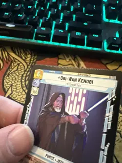 Star Wars Unlimited Spark Of Rebellion Obi-wan Kenobi Crimp Misprint Error Card - Image 3
