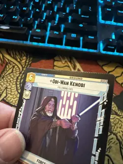 Star Wars Unlimited Spark Of Rebellion Obi-wan Kenobi Crimp Misprint Error Card - Image 4