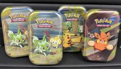 Pokemon MINI TIN Bundle- with ART CARDS- COINS- CARD BOOK **No packs included** - Image 2