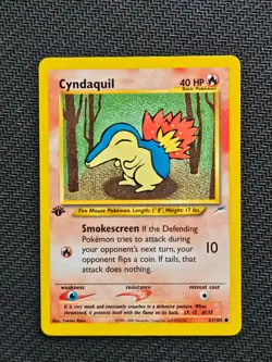 Pokemon Card - Cyndaquil Neo Destiny 61/105 Common 1st Edition - Image 1