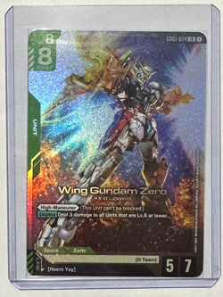Wing Gundam Zero GD01-024 Newtype Rising Gundam Card Game TCG NM LR Foil - Image 1