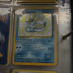 Pokemon TCG Jungle Vaporeon Holo 12/64 Card 1999 Wizards of the Coast - Image 1