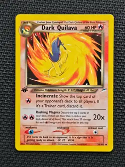Pokemon Card - Dark Quilava Neo Destiny 39/105 Uncommon 1st Edition - Image 1