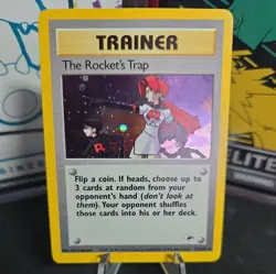 The Rockets Trap Trainer Holo Card Gym Heroes 19/132 SEE PICS - Image 1